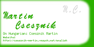 martin csesznik business card